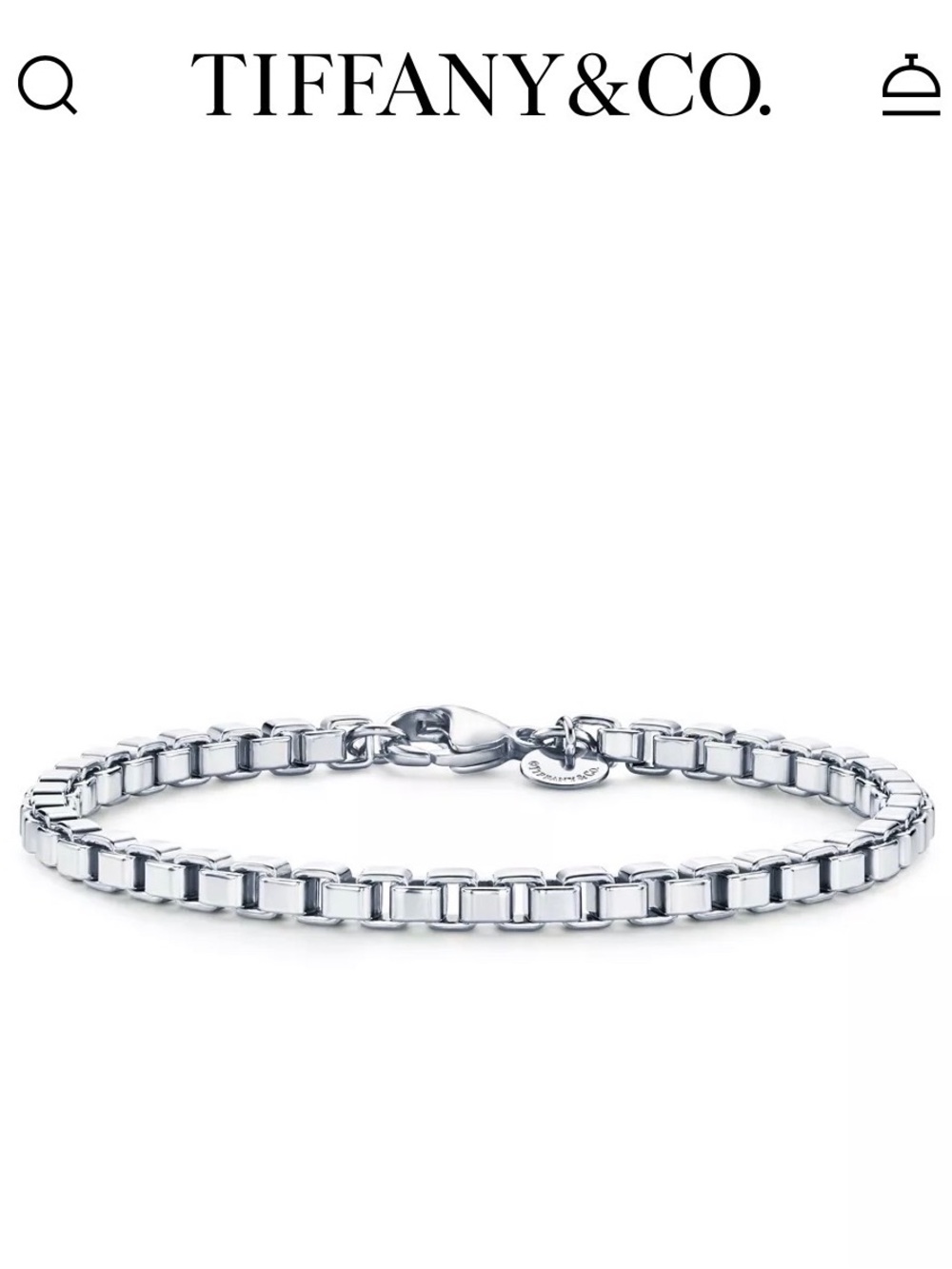 Tiffany’s Silver Box Chain Bracelet - Minimal Link Design
